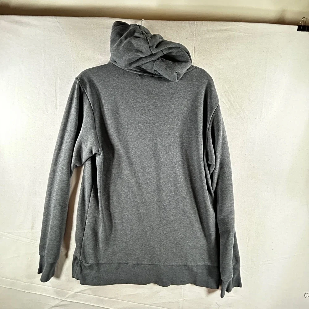 Adidas‎ Mens Medium Hoodie Pullover Sweatshirt Charcoal Gray Badge of Sport Logo